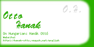 otto hanak business card