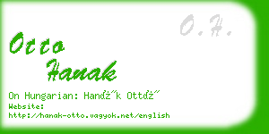 otto hanak business card